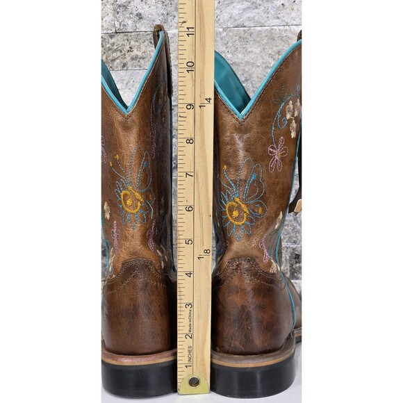 Smoky Mountain Girls Floralie Western Boots Brown Embroidered Square Toe 5.5 - Picture 14 of 15